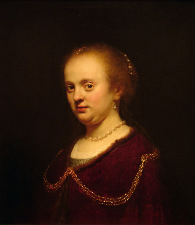 Jovem mulher com um colar de ouro - Rembrandt