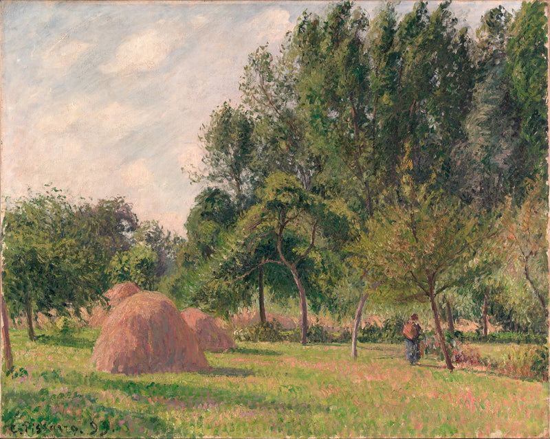 Feno, manhã, Éragny - Camille Pissarro