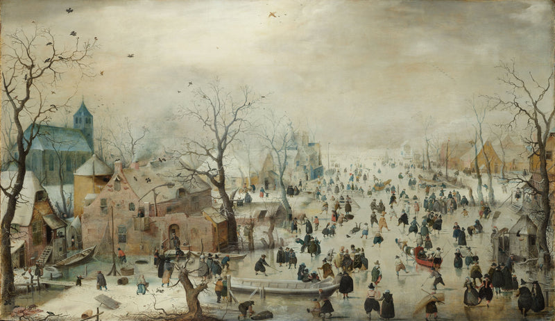 Paysage d'hiver avec patineurs - Hendrick Avercamp