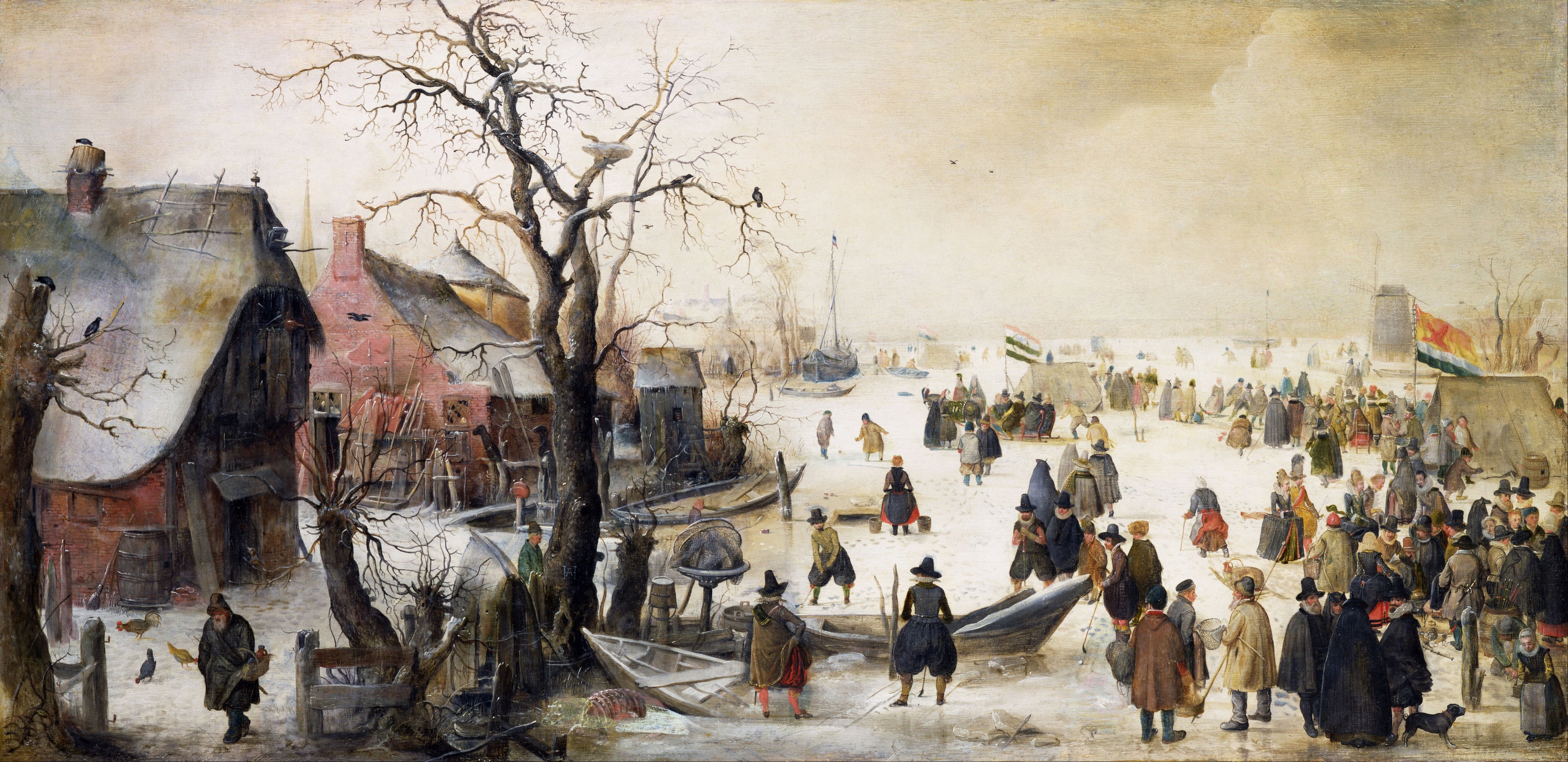 Scène d'hiver sur un canal - Hendrick Avercamp