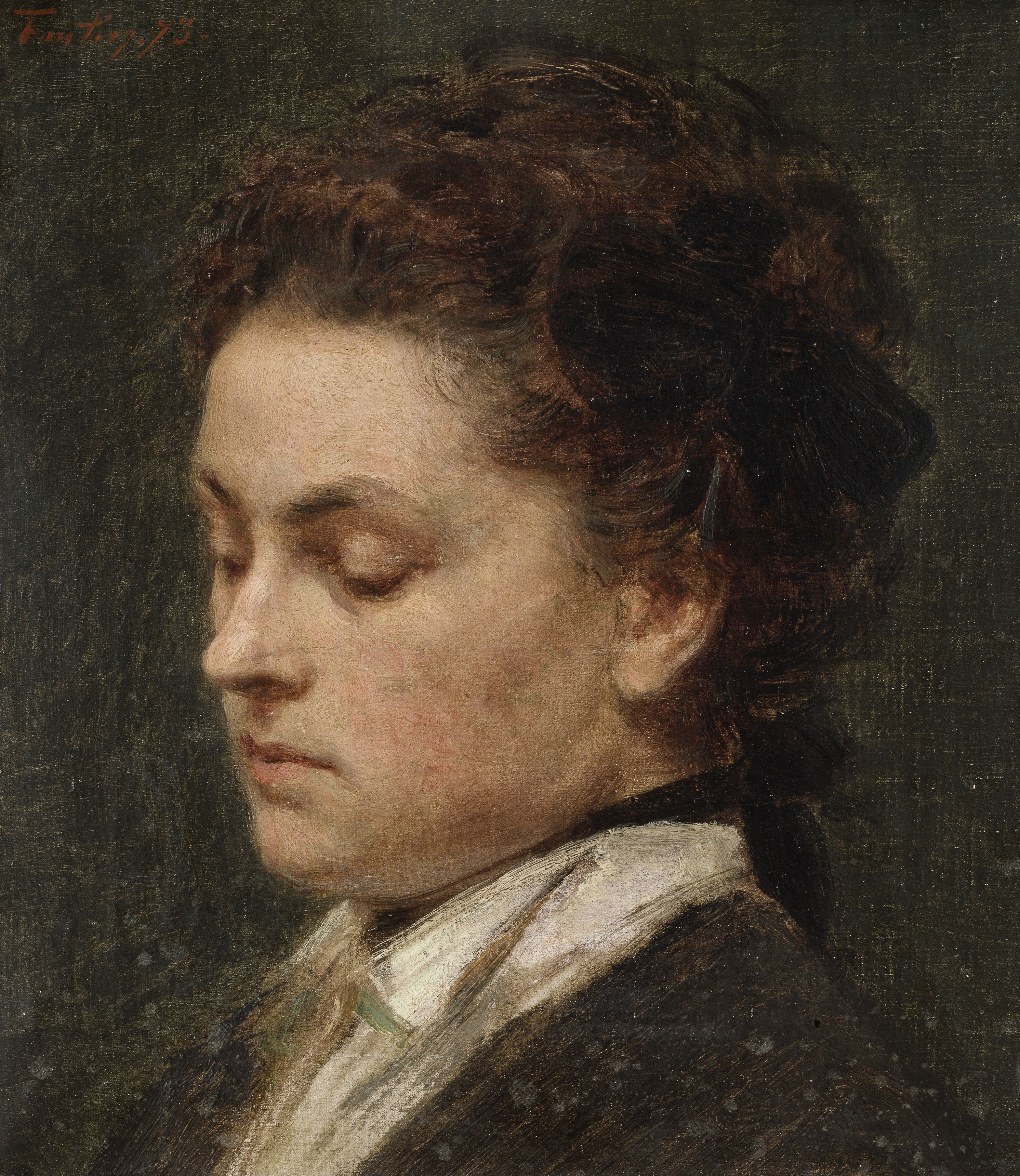 Victoria Dubourg, l'épouse de l'artiste (étude) - Henri Fantin-Latour