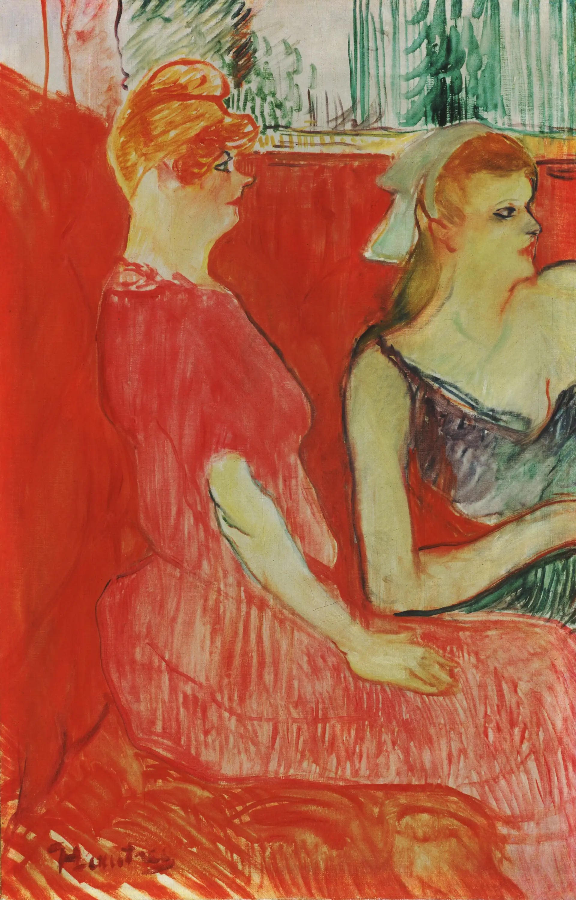 Reproduction du tableau « Étude pour Dans le salon de la rue des Moulins - Henri de Toulouse-Lautrec » par Alpha Reproduction en peinture à l’huile