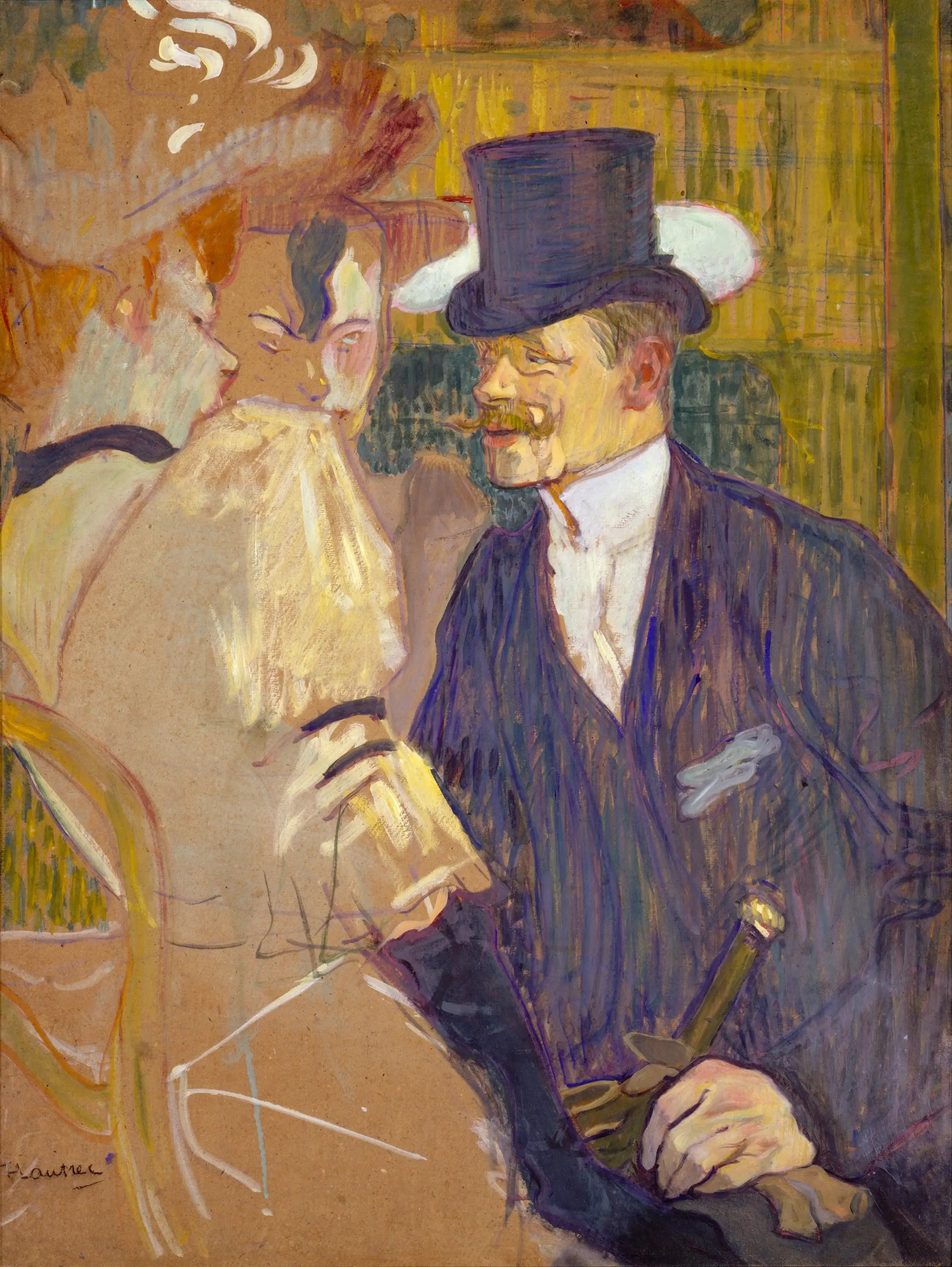 Reproduction du tableau « L'Anglais au Moulin-Rouge - Henri de Toulouse-Lautrec » par Alpha Reproduction en peinture à l’huile