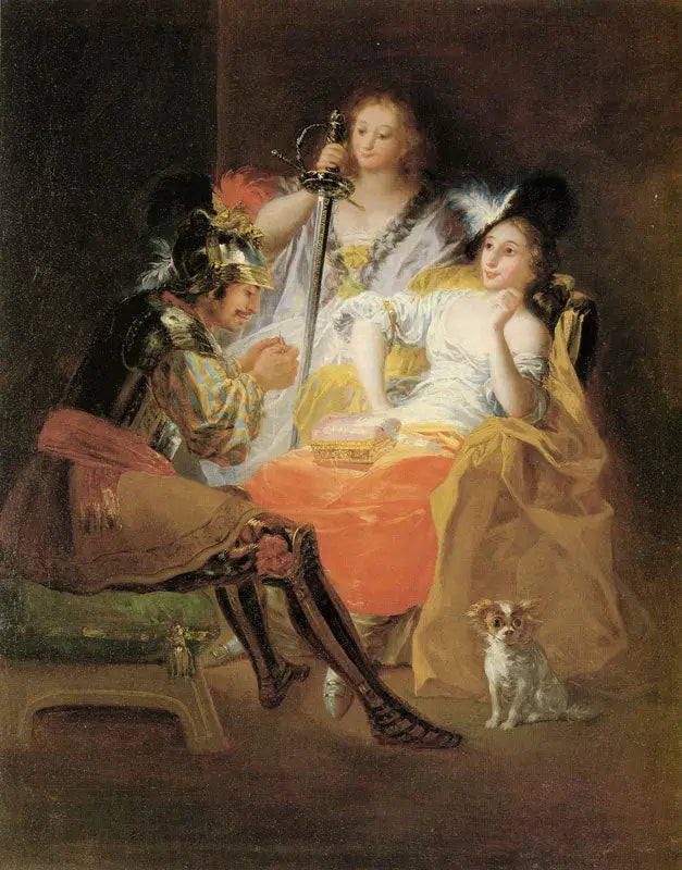 Reproduction du tableau « Hercule et Omphale - Francisco de Goya » par Alpha Reproduction en peinture à l’huile