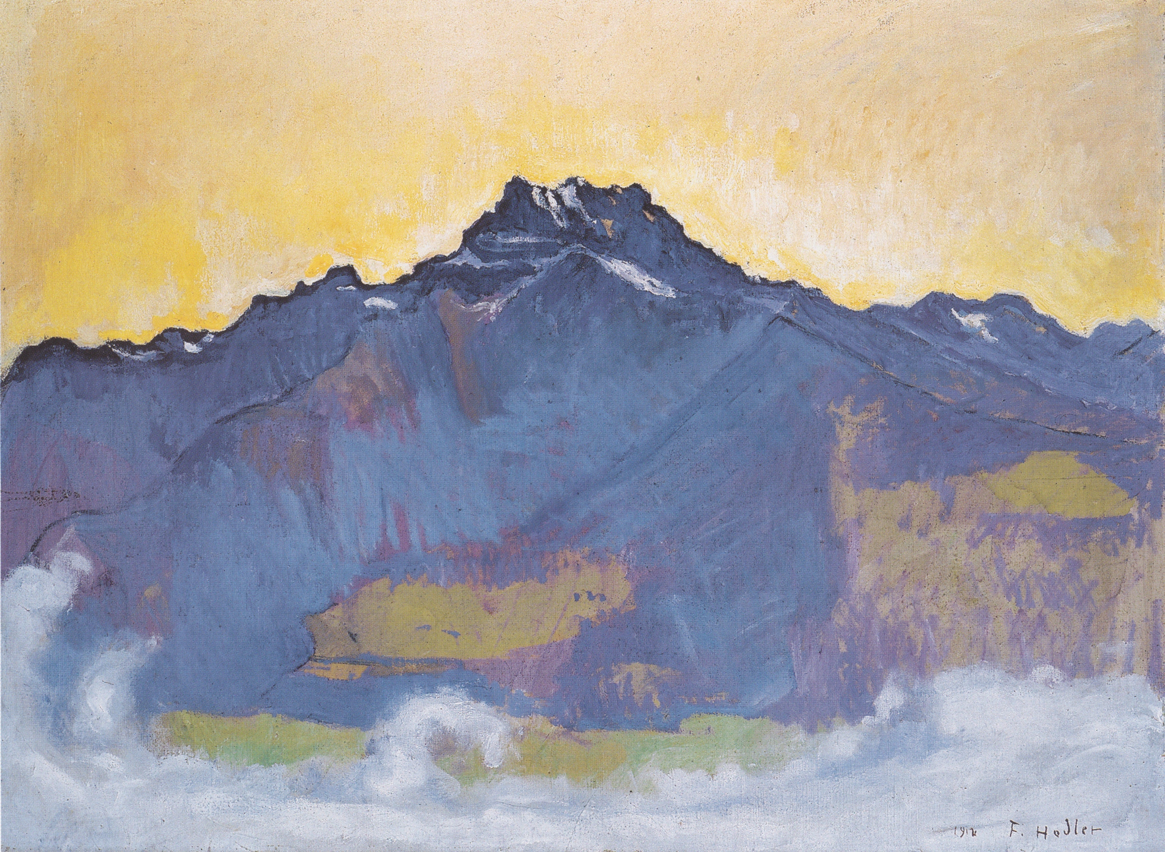 Les Dents du Midi vues de Chesières - Ferdinand Hodler