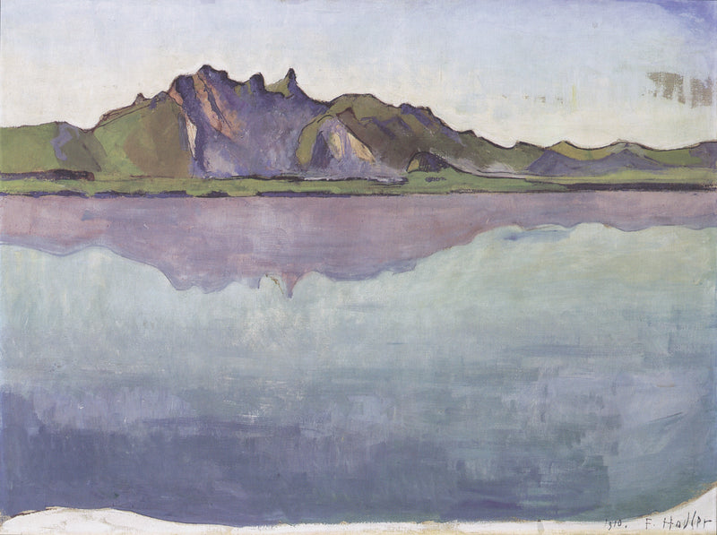 O lago de Thun e o Stockhorn - Ferdinand Hodler