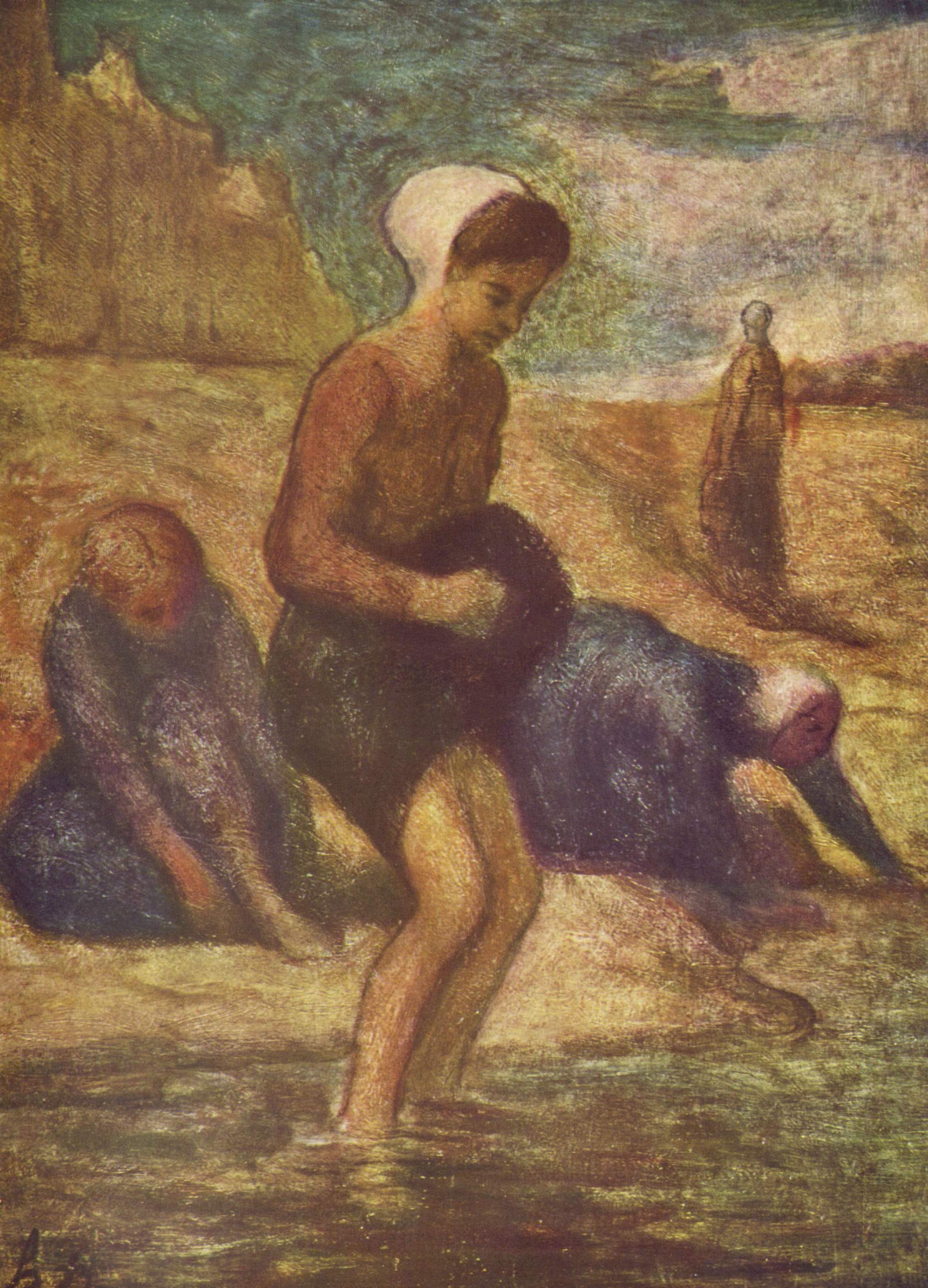 Au bord de l'eau - Honoré Daumier