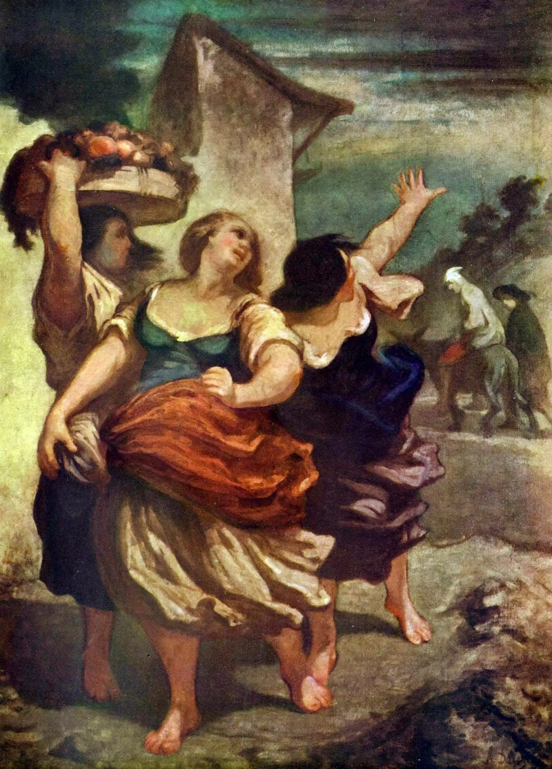 O moleiro, seu filho e o burro - Honoré Daumier