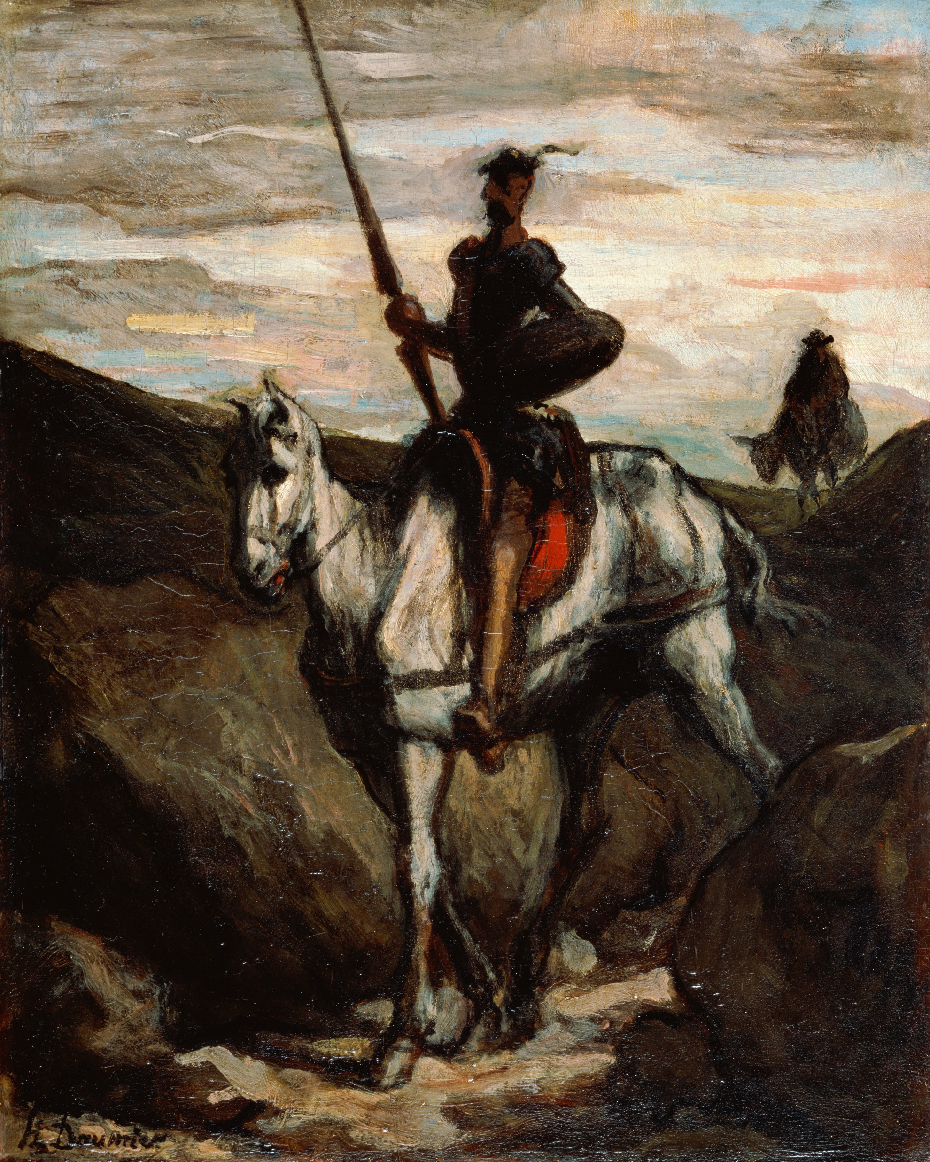 Don Quichotte dans les montagnes - Honoré Daumier