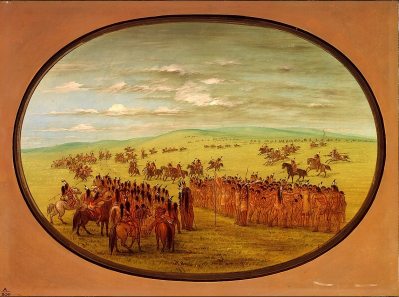 Courses hippiques - Minatarrees - George Catlin