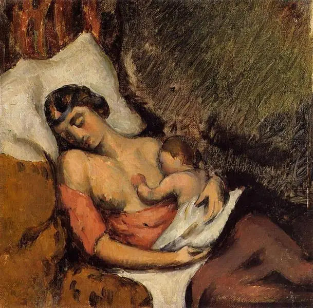 Mulher amamentando seu filho - Paul Cézanne
