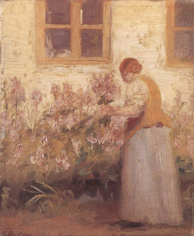 No jardim florido - Anna Ancher
