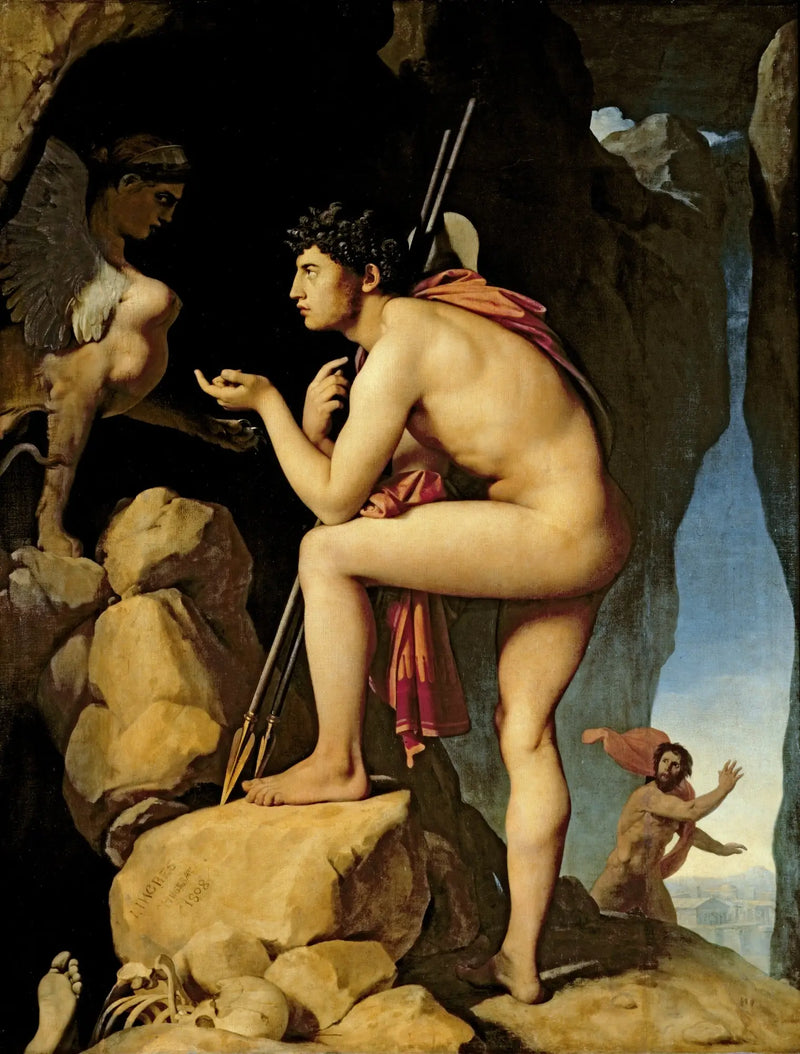 Édipo explica o enigma da esfinge - Jean-Auguste-Dominique Ingres