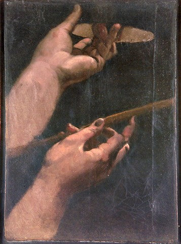 Estudo para as duas mãos de Luís XIII - Jean-Auguste-Dominique Ingres