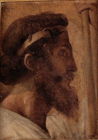 Cabeça de Pisístrato e mão esquerda de Alcibíades - Jean-Auguste-Dominique Ingres