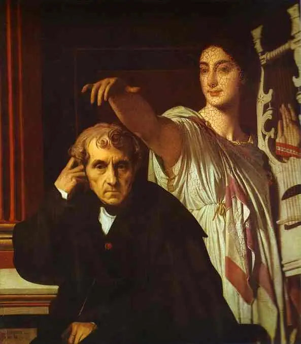 Luigi Cherubini e a musa da poesia lírica - Jean-Auguste-Dominique Ingres