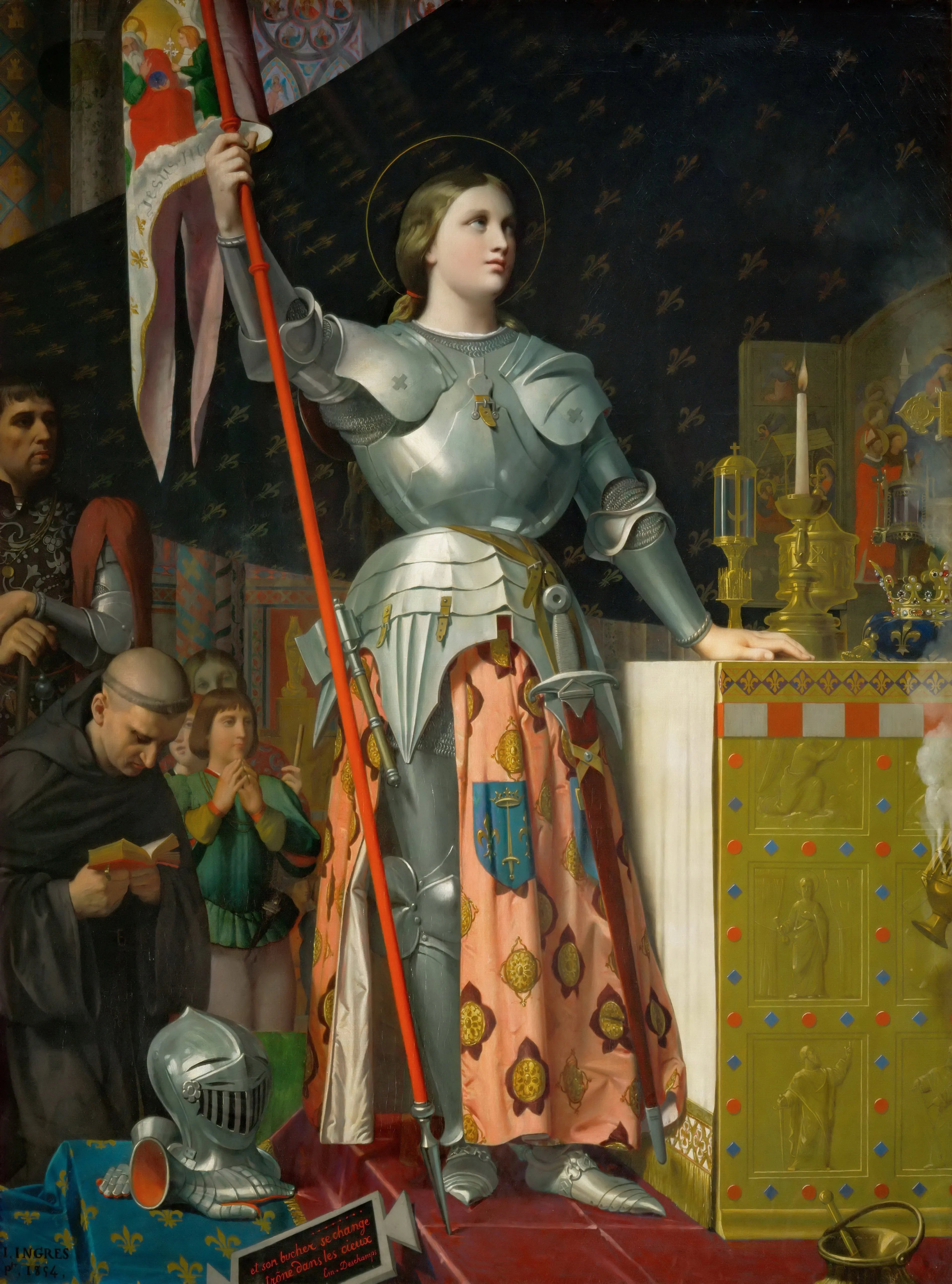 Joana d'Arc na coroação do rei Carlos VII - Jean-Auguste-Dominique Ingres