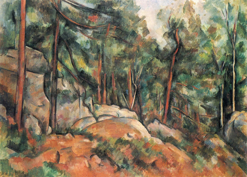 Interior da floresta - Paul Cézanne