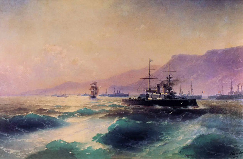 Canhoneira ao largo da Creta - Ivan Aivazovsky