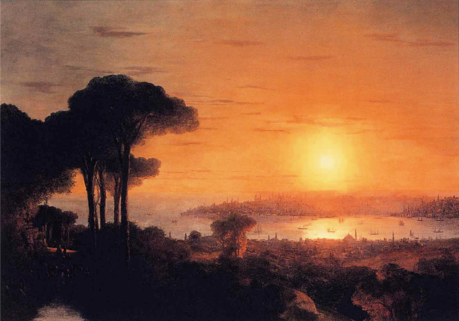 Coucher de soleil sur la Corne d'Or - Ivan Aïvazovski
