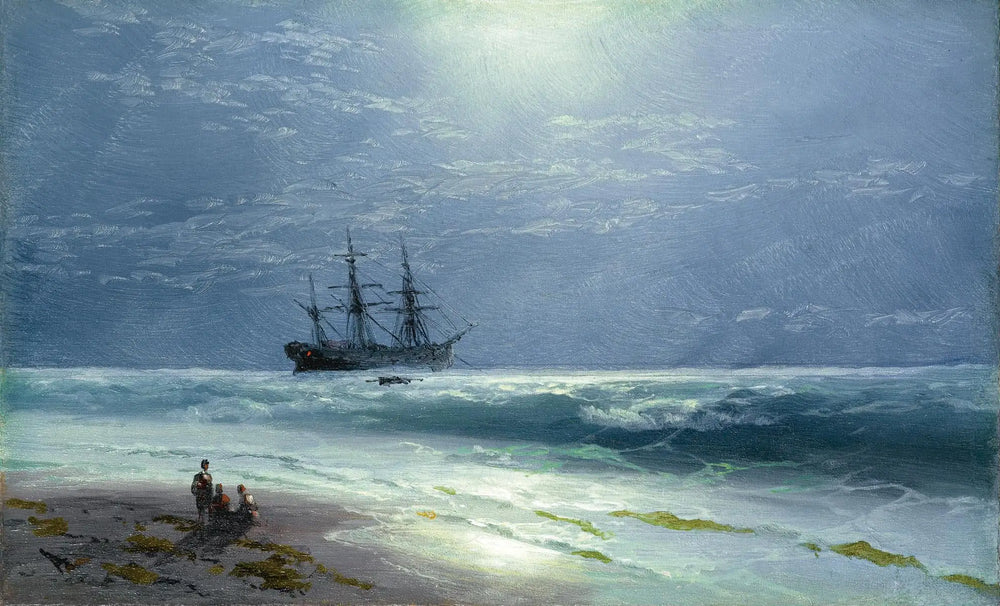 Atterrissage au clair de lune - Ivan Aïvazovski - Alpha Reproduction