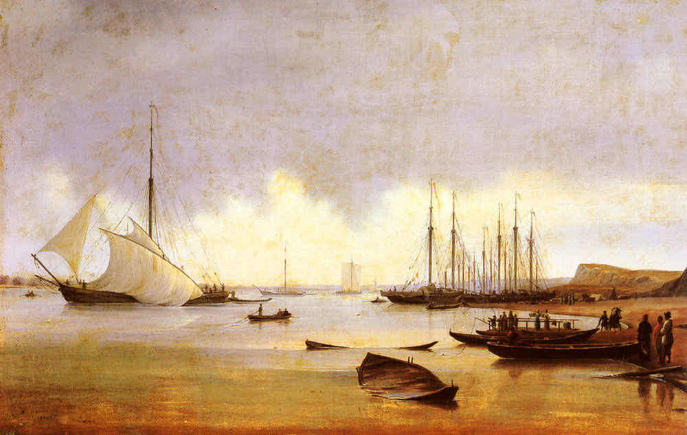 Bateaux de pêche au large d'une jetée - Alexandre Ivanov