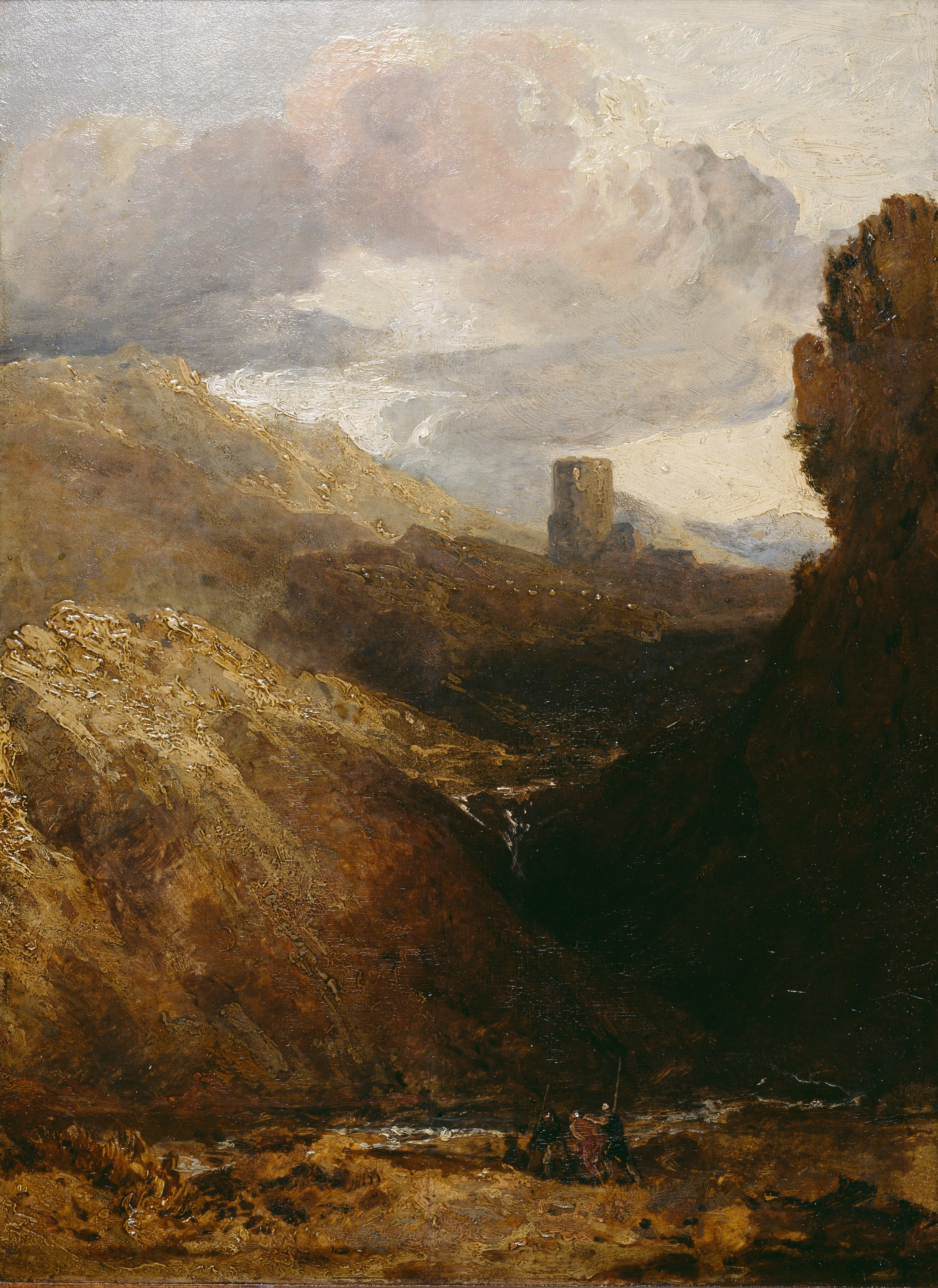 Reproduction du tableau « Château de Dolbadarn - J. M. W. Turner » par Alpha Reproduction en peinture à l’huile