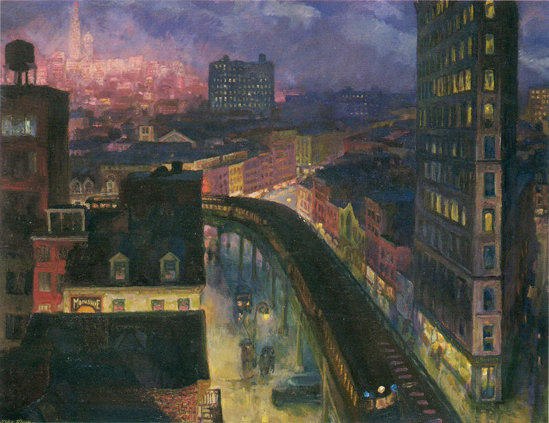 A cidade vista de Greenwich Village - John Sloan