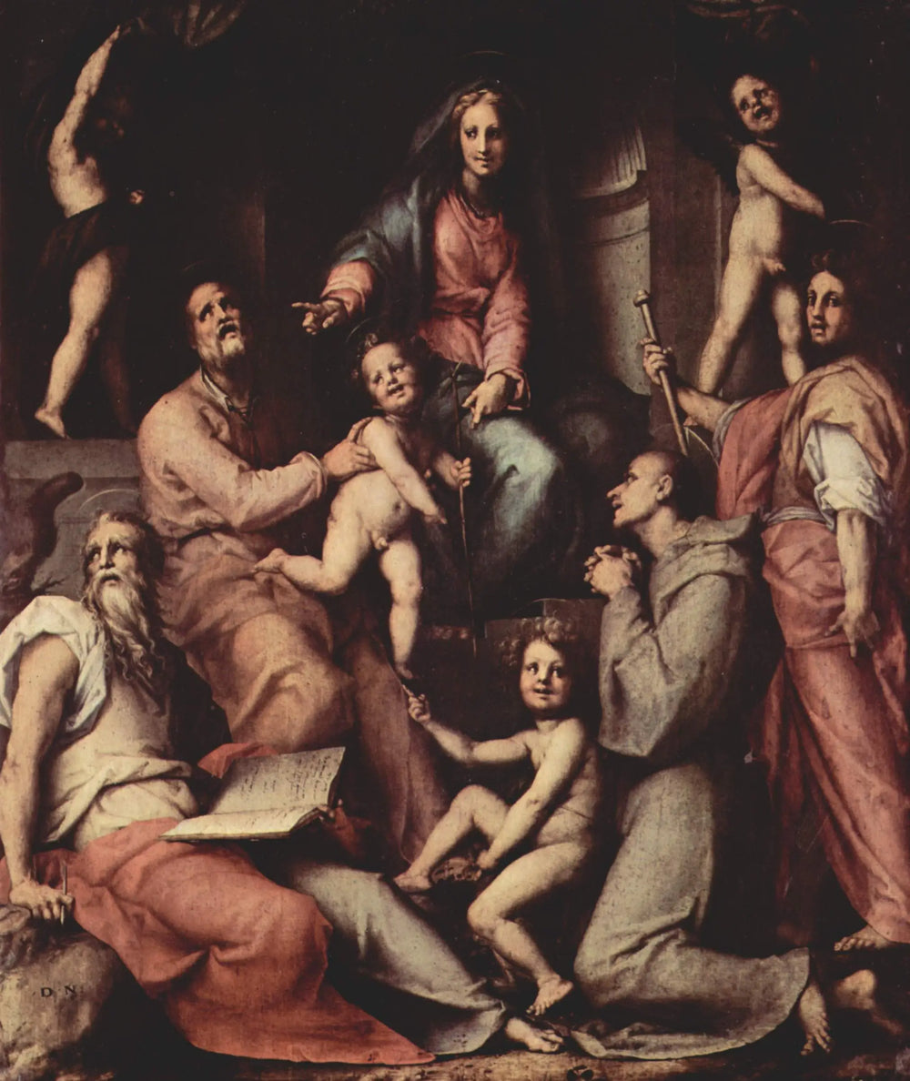 Vierge à l’Enfant avec des anges et des saints - Pontormo - Alpha Reproduction