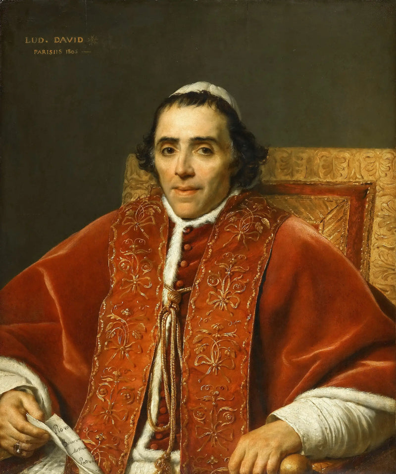 Retrato do Papa Pio VII - Jacques-Louis David