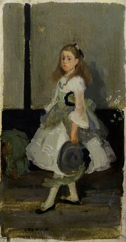 Reproduction du tableau « Étude de mémoire sur « Harmonie en gris et vert : Miss Cicely Alexander » - James Abbott McNeill Whistler » par Alpha Reproduction en peinture à l’huile