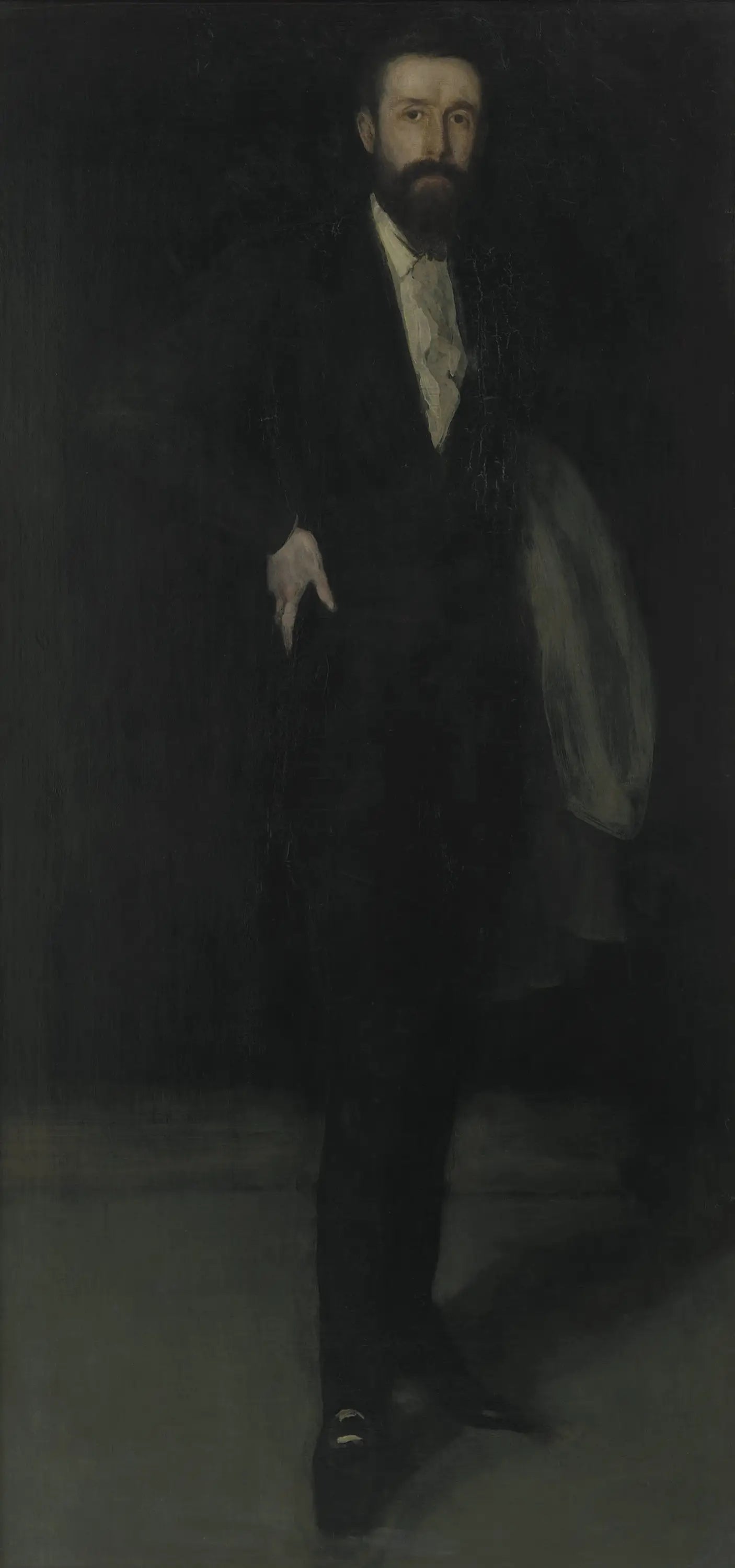 Reproduction du tableau « Arrangement en noir : Portrait de F. R. Leyland - James Abbott McNeill Whistler » par Alpha Reproduction en peinture à l’huile