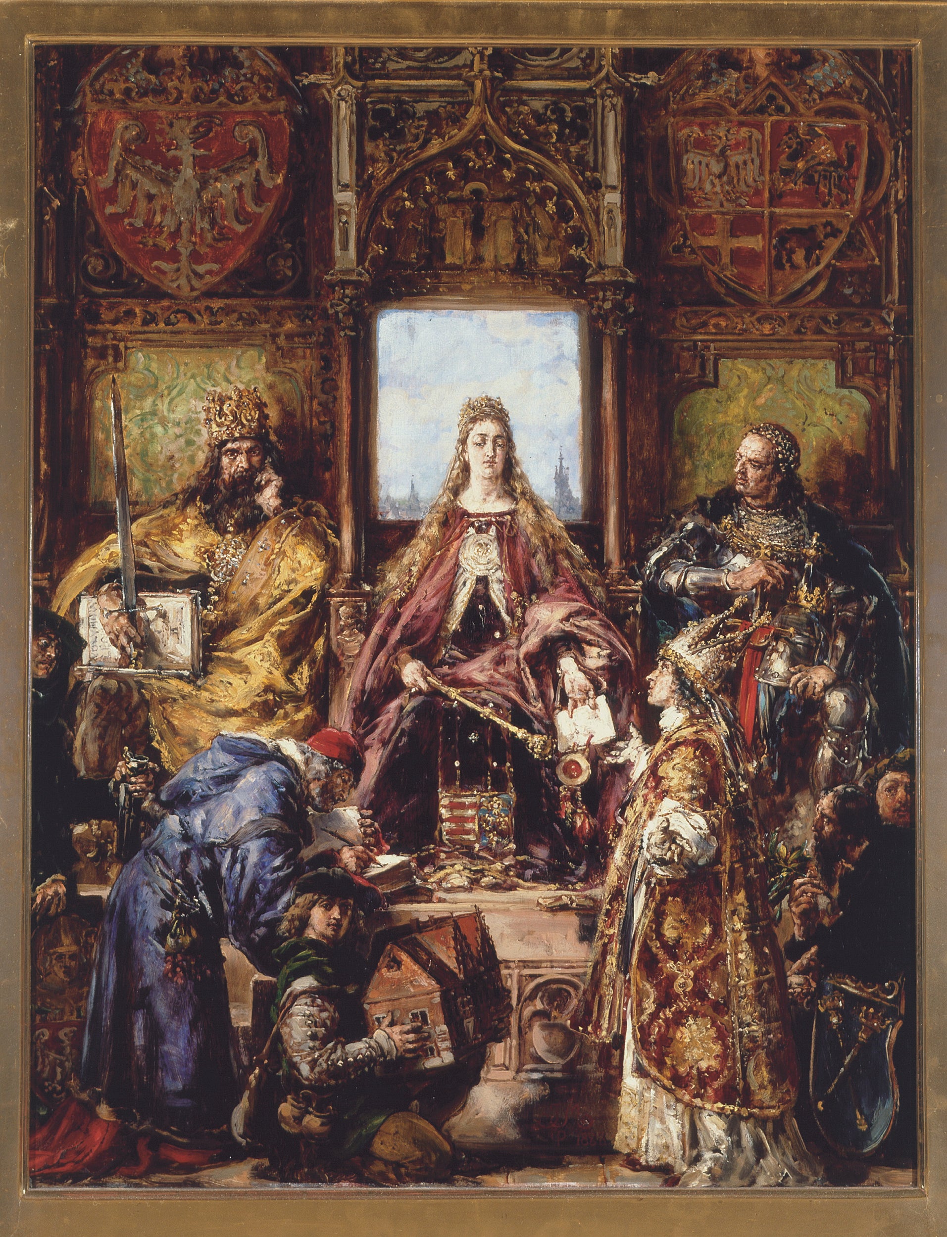 Fondation de l'Académie, 1361–1399–1400 après J.-C., de la série « Histoire de la civilisation en Pologne » - Jan Matejko
