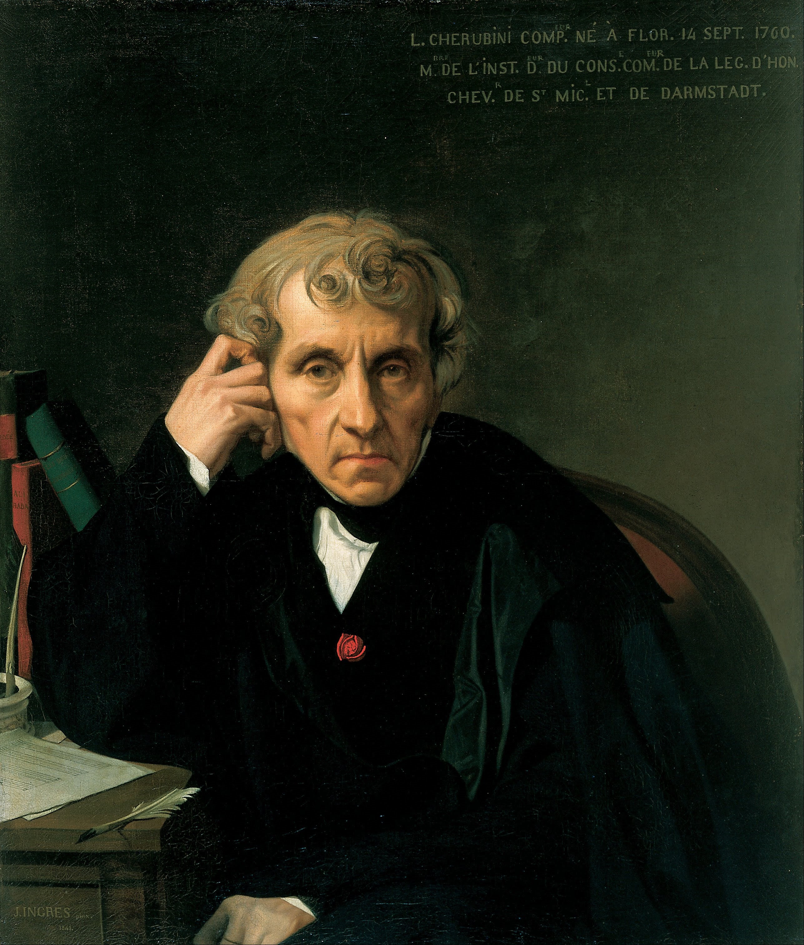 Retrato de Luigi Cherubini - Jean-Auguste-Dominique Ingres