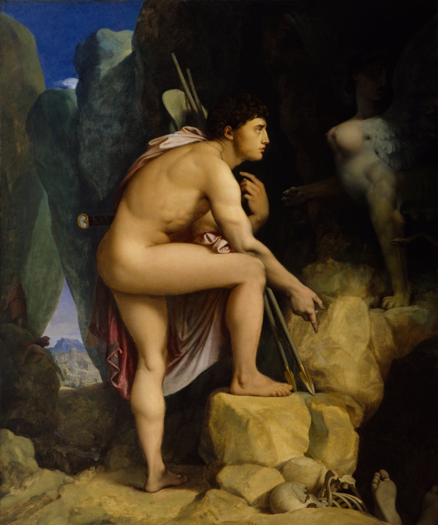 Édipo e o Esfinge - Jean-Auguste-Dominique Ingres