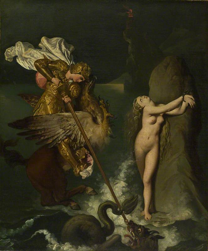 Roger libertando Angélique - Jean-Auguste-Dominique Ingres