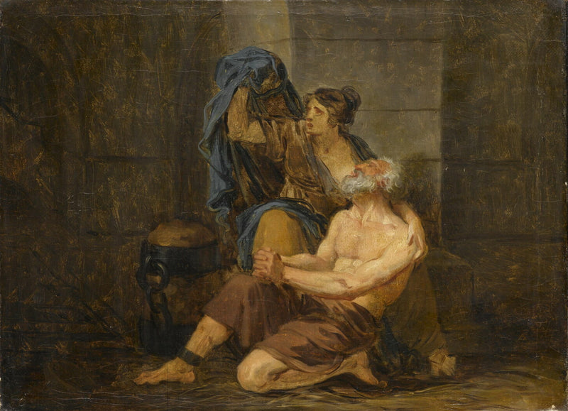 A Caridade Romana: Cimone e seu pai. - Jean-Baptiste Greuze