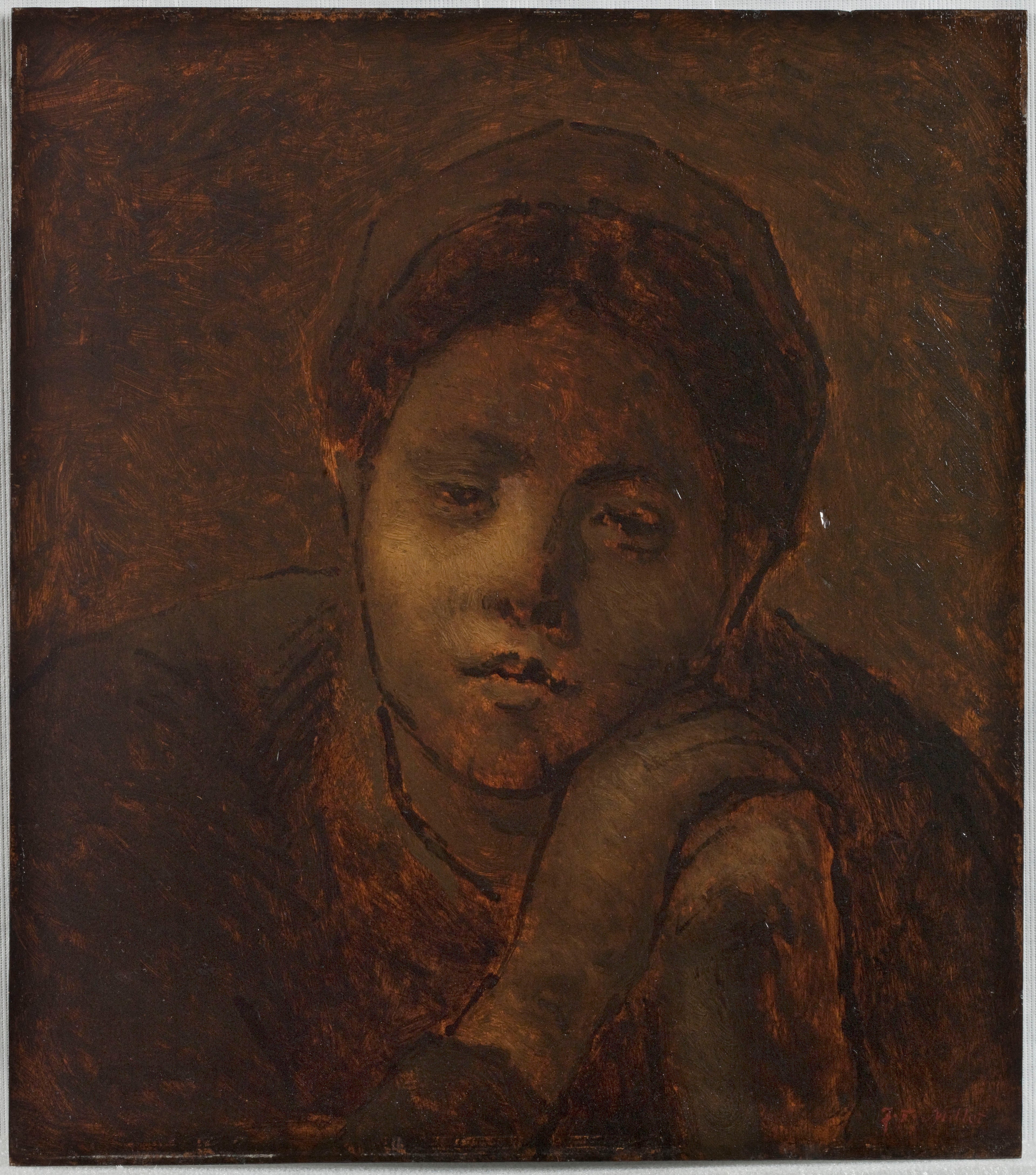 Tête de paysanne, étude - Jean-François Millet