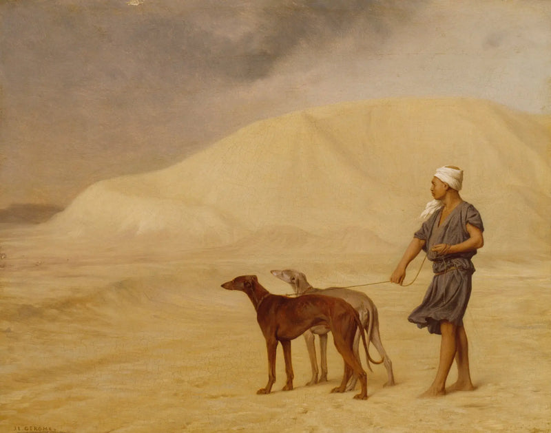 Relógio de cães no deserto - Jean-Léon Gérôme