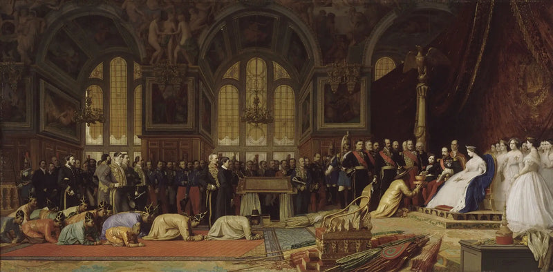 Recepção dos embaixadores siameses pelo Imperador Napoleão III no palácio de Fontainebleau, 27 de junho de 1861 - Jean-Léon Gérôme