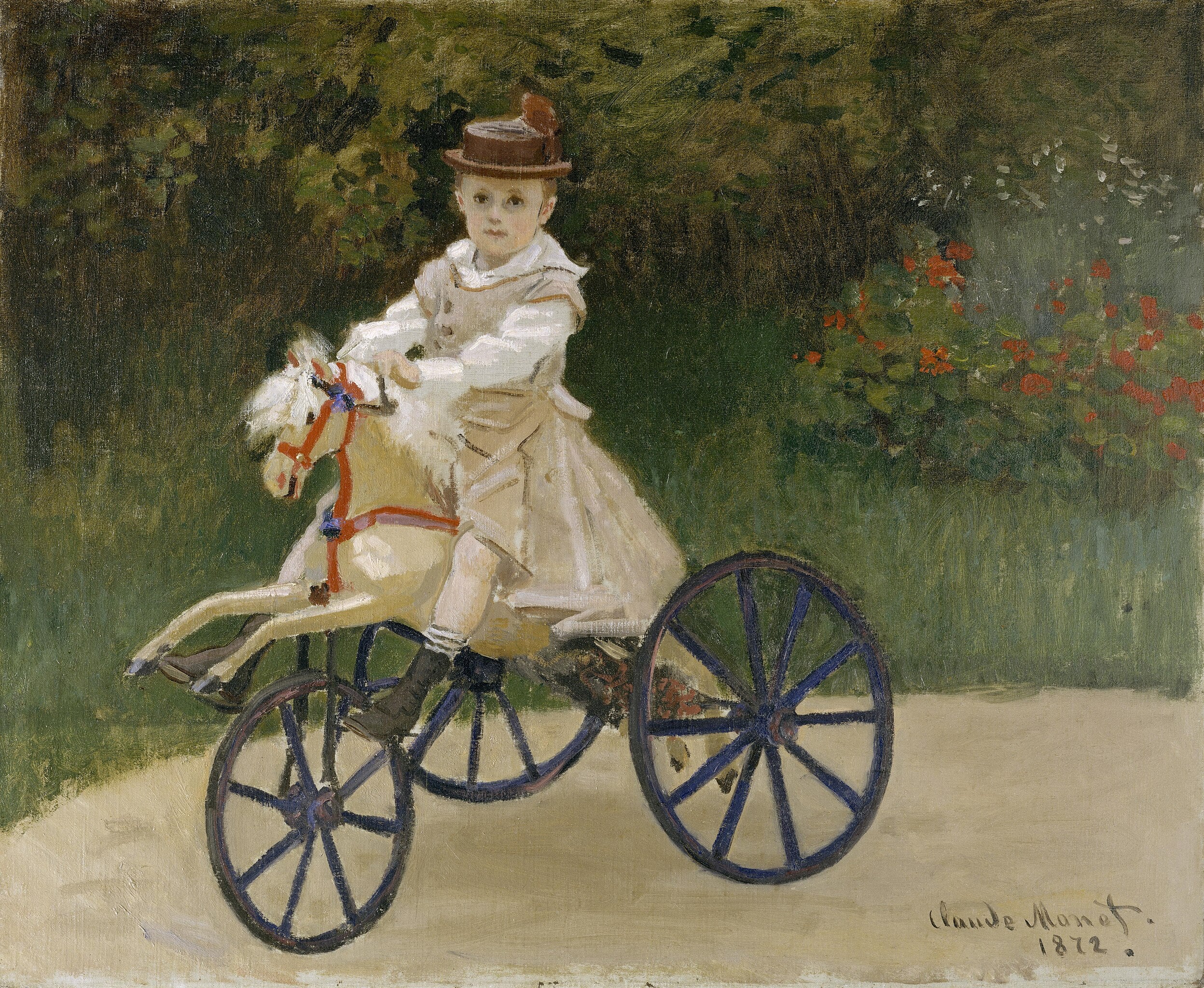 Jean Monet (1867-1913) em seu cavalo de passatempo - Claude Monet