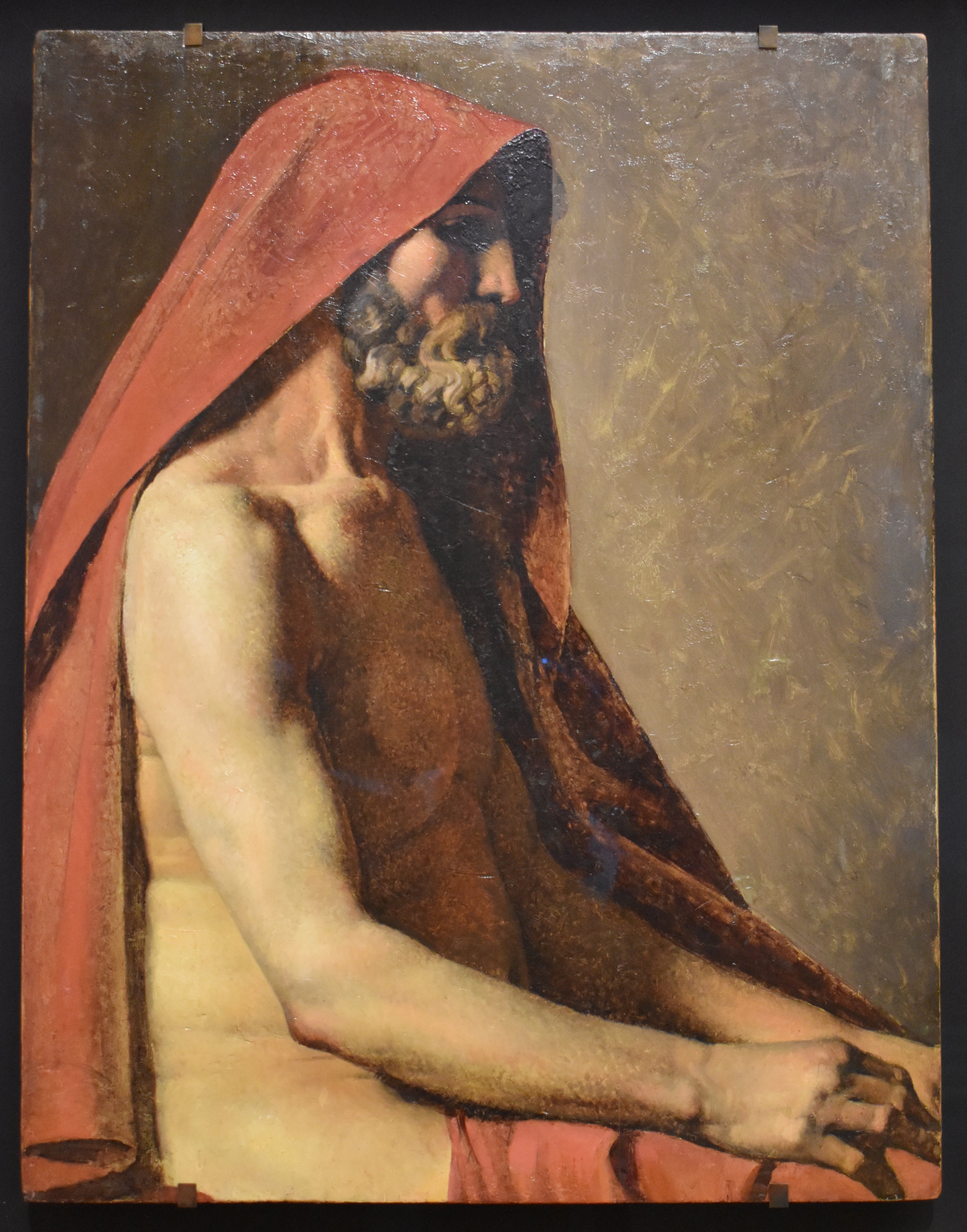 Estudo de homem sentado de perfil - Jean-Auguste-Dominique Ingres