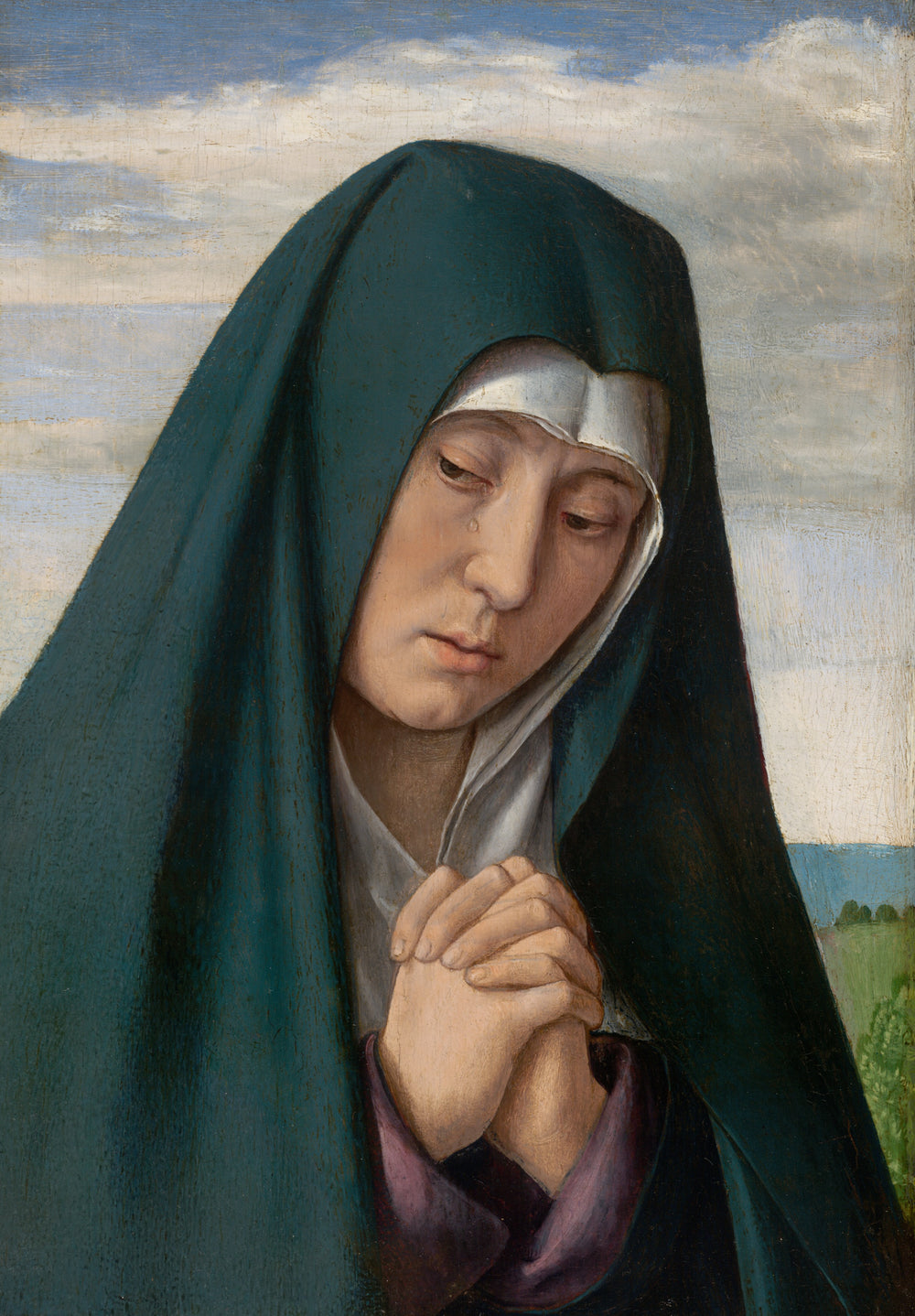Fragment du Christ portant la croix : Vierge en deuil - Jean Hey