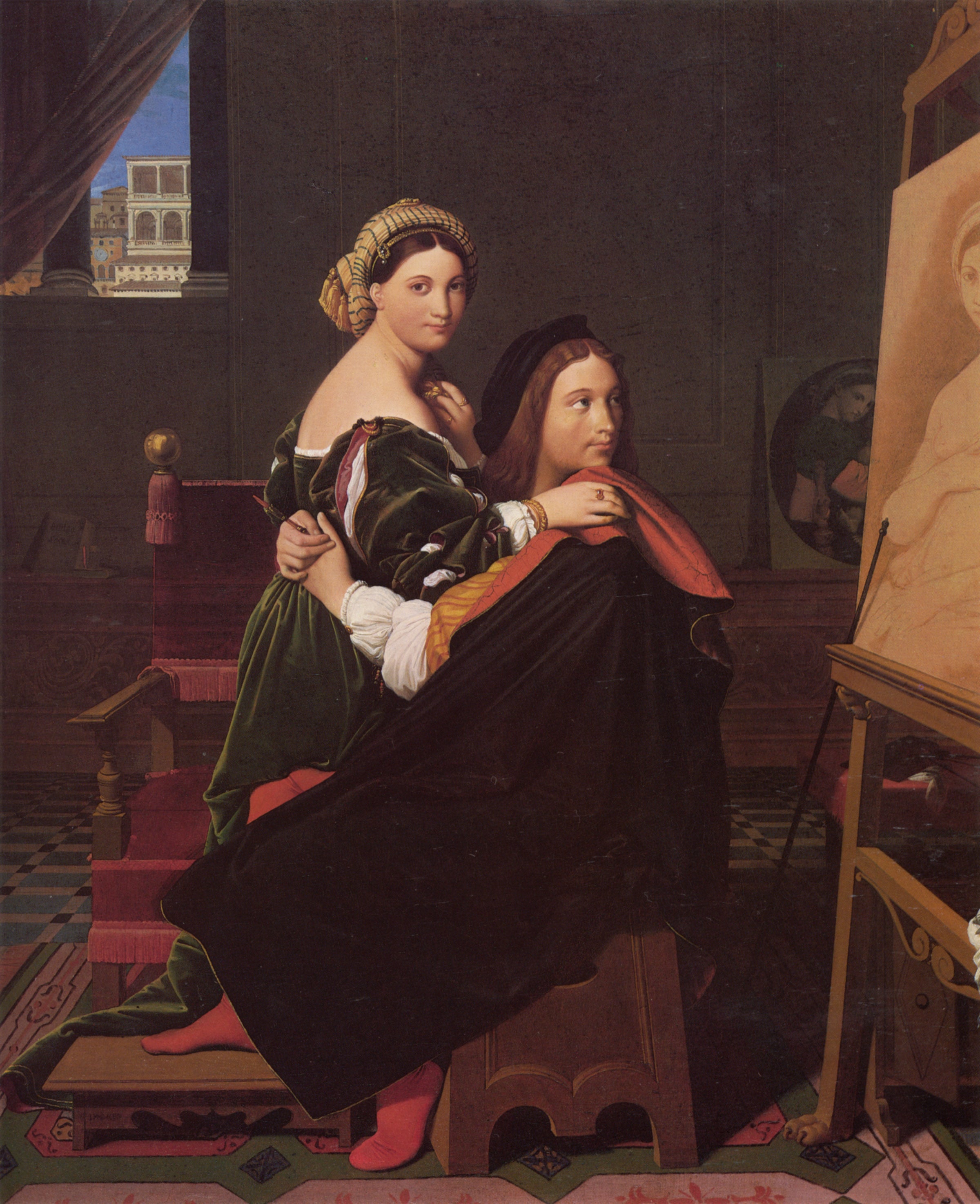 Raphaël e a Fornarina - Jean-Auguste-Dominique Ingres
