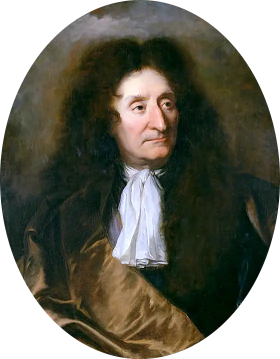 Retrato de Jean de La Fontaine (1621-1695), poeta - Hyacinthe Rigaud