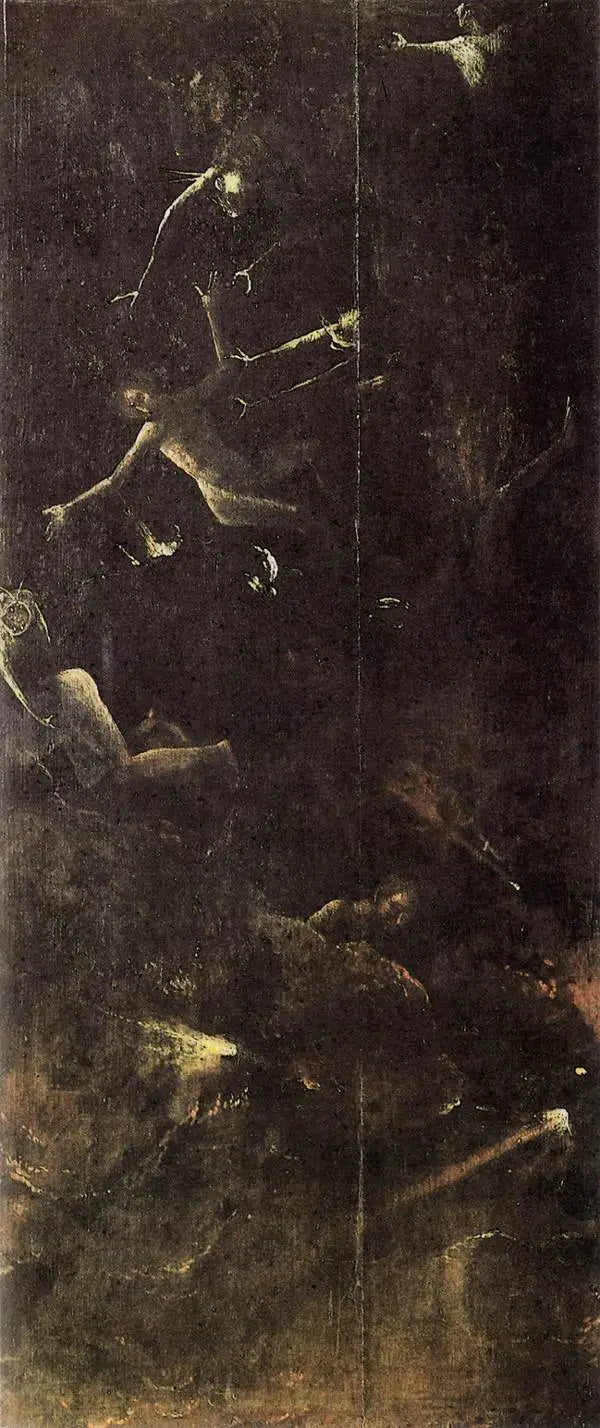 Visões do além: a queda dos condenados no inferno - Hieronymus Bosch