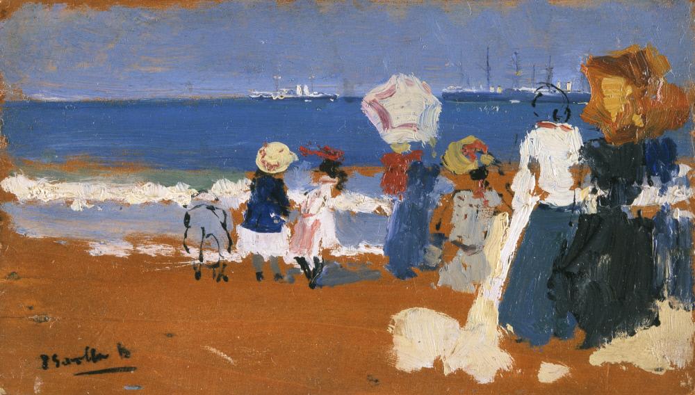 Reproduction du tableau « Saint-Sébastien (Parasol) - Joaquín Sorolla » par Alpha Reproduction en peinture à l’huile