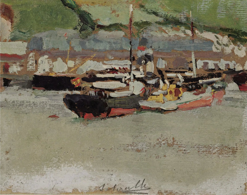Barcos em um porto - Joaquín Sorolla
