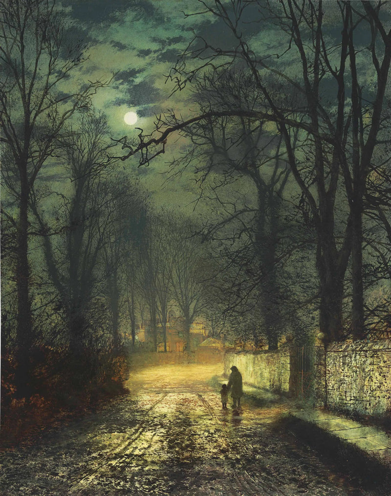Uma viela ao luar - John Atkinson Grimshaw