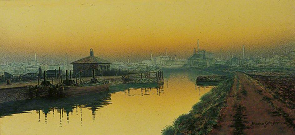 Dimanche soir, Knostrop Cut, Leeds - John Atkinson Grimshaw